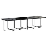 13 Piece Garden Dining Set with Cushions Black Poly Rattan 3211123