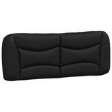 Headboard Cushion Black 135 cm Faux Leather 374641