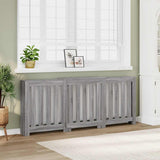 Radiator Cover Grey Sonoma 205x21.5x83.5 cm Engineered Wood 852767