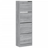 Shoe Cabinet with 4 Flip-Drawers Grey Sonoma 60x34x187.5 cm 3214376