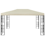 ZNTS Gazebo with LED String Lights 3x4 m Cream 3070321