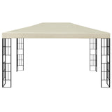 ZNTS Gazebo with LED String Lights 3x4 m Cream 3070321