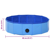 Foldable Dog Swimming Pool Blue 80x20 cm PVC 170825
