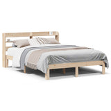 ZNTS Bed Frame with Headboard without Mattress 135x190 cm Double 3306778