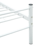 284694 Bed Frame without Mattress White Metal 120x200 cm