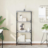 Bookcase 4-Tier Grey Sonoma 59x35x132 cm Engineered Wood 837620