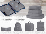 4-Piece Luggage Set with 2 Handbags & 8-Piece Toiletry Kit Durable PP Suitcase 11803705