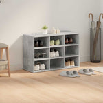 Shoe Cabinet Concrete grey 77.5 x 30 x 51 cm Engineered wood 808679