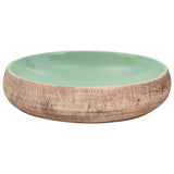Countertop Basin Green and Brown Oval 59x40x15 cm Ceramic 155077