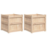 Garden Planters 2 pcs Solid Wood Pine 837415