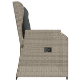 Garden Bench Light Grey Poly Rattan 3394463
