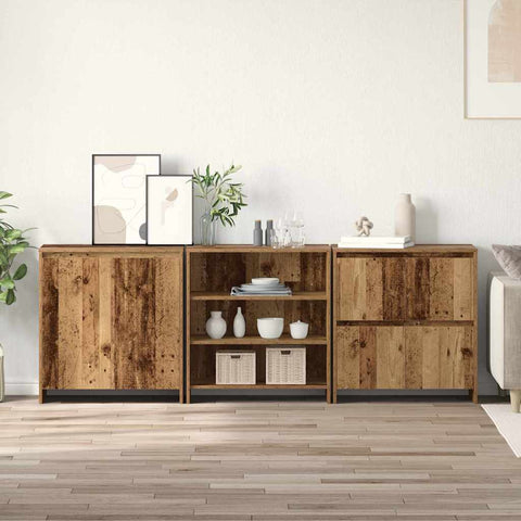 Sideboards 3 pcs Old wood 70 x 41 x 75 cm Engineered wood 3393156