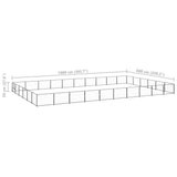 Dog Kennel Black 60 m Steel 3082173