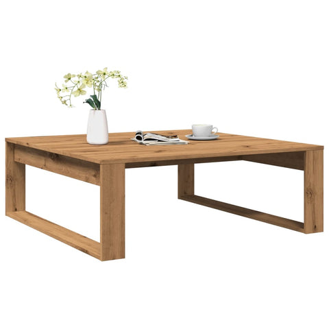 ZNTS Coffee Table Artisan Oak 100x100x35 cm Engineered Wood 856691