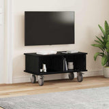 TV Stand Black Oak 68.5 x 35 x 35 cm Engineered Wood 891041