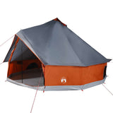 Family Tent Tipi 6-Person Grey and Orange Waterproof 94587