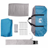 Cabin Tent with Roof Blue 12-Person Polyester and Steel 42028572