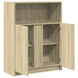Sideboard with LED Sonoma Oak 77x34x100 cm Engineered Wood 852147