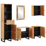 Bathroom Sets with Drawer with Shelf Natural Solid Mango Wood 3310063