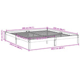 Extra Long Bed Frame without Mattress White 200x220 cm Solid Wood Pine 852427