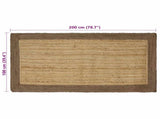 Area Rugs Grey 100 x 200 cm Jute 42010668