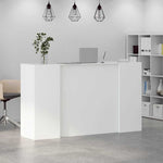 ZNTS Reception Desk White 180x50x103.5 cm Engineered Wood 3324169