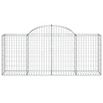 Arched Gabion Basket 200x50x80/100 cm Galvanised Iron 153494