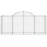 Arched Gabion Baskets 15 pcs 200x50x80/100 cm Galvanised Iron 3146312