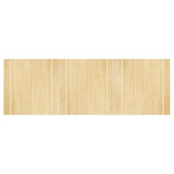 Rug Rectangular Light Nature 100x300 cm Bamboo 376813