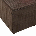Garden Sofa with Cushion Brown 123 x 62 x 69cm Poly Rattan 42006803