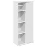 Bathroom Cabinet with Roll Holder White 39x22x90 cm 858524