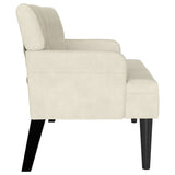 Chesterfield Bench Cream 112 x 65.5 x 75 cm Velvet 42019293
