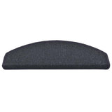 Stair Mats 30 pcs 65x24x4 cm Dark Grey and Blue Half Round Large 3365759
