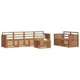 Outdoor Sofa Set 7 pcs Natural Solid Acacia Wood 3374404
