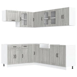 11 Piece Kitchen Cabinet Set Lucca Grey Sonoma Engineered Wood 3314897