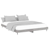 Bed Frame without Mattress Grey Sonoma 140x200 cm Engineered Wood 832251
