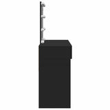 Dressing Table with LED Black 100x40x130 cm 848193