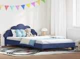 Children's Bed Frame with Headboard Police Blue 90 x 200 cm 42011168