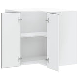 Kitchen Wall Corner Cabinet "Porto" Black Engineered Wood 854098