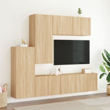 5 Piece TV Wall Units Sonoma Oak Engineered Wood 3216491