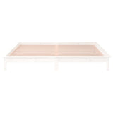 LED Bed Frame without Mattress White 120x200 cm Solid Wood 820602