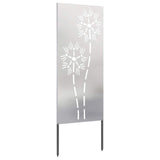Garden Privacy Screen Silver 50 x 140 cm Stainless steel 876284