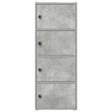 Bookcase Concrete Grey 40x24x102 cm Engineered Wood 860376