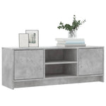 ZNTS TV Cabinet Concrete Grey 102x30x37.5 cm Engineered Wood 823257