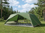Backpacking Tent Green 4-Person 185T Polyester with PU Coating 42017412
