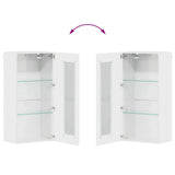 Wooden Cabinet with Storage High Gloss White 50 x 29 x 100 cm 880225