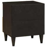 Bedside Cabinet with Drawer Black and Gold 40 x 33 x 46 cm 4017834