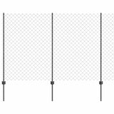 Chain Link Fence with Post 10 x 1.6 m PVC-Coated Steel 3336272
