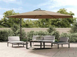 Cantilever Garden Parasol with Aluminium Pole 350 cm Taupe 44506