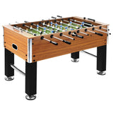 ZNTS Football Table Steel 60 kg 140x74.5x87.5 cm Light Brown and Black 92502